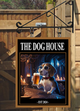 Load image into Gallery viewer, The Beagle Dog House Swinging Custom made Hanging Pub and Bar Sign Various sizes