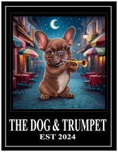 Load image into Gallery viewer, The Dog and Trumpet Swinging Custom made Hanging Pub and Bar Sign Various size