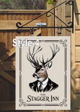 Load image into Gallery viewer, The Stagger Inn NEW STYLE Swinging Custom made Hanging Pub and Bar Sign Various size