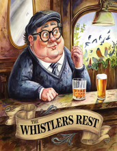Load image into Gallery viewer, The Whistlers Rest Swinging Custom made Hanging Pub and Bar Sign Various size (Copy)