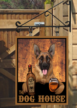 Load image into Gallery viewer, The Dog House Various Breeds Personalised Swinging Custom made Hanging Pub and Bar Sign Various sizes
