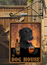 Load image into Gallery viewer, The Dog House Various Breeds Personalised Swinging Custom made Hanging Pub and Bar Sign Various sizes
