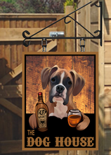 Load image into Gallery viewer, The Dog House Various Breeds Personalised Swinging Custom made Hanging Pub and Bar Sign Various sizes
