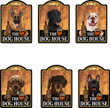 Load image into Gallery viewer, The Dog house Dome Top Swinging Custom made Hanging Pub and Bar Sign Various sizes