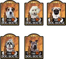 Load image into Gallery viewer, The Dog house Dome Top Swinging Custom made Hanging Pub and Bar Sign Various sizes