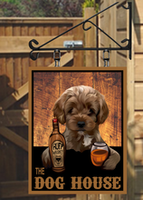 Load image into Gallery viewer, The Dog House Various Breeds Personalised Swinging Custom made Hanging Pub and Bar Sign Various sizes