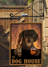 Load image into Gallery viewer, The Dog House Various Breeds Personalised Swinging Custom made Hanging Pub and Bar Sign Various sizes