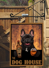 Load image into Gallery viewer, The Dog House Various Breeds Personalised Swinging Custom made Hanging Pub and Bar Sign Various sizes
