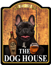 Load image into Gallery viewer, The Dog house Dome Top Swinging Custom made Hanging Pub and Bar Sign Various sizes
