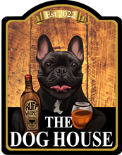 Load image into Gallery viewer, The Dog house Dome Top Swinging Custom made Hanging Pub and Bar Sign Various sizes