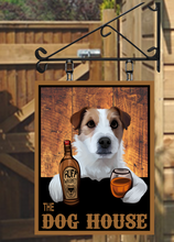 Load image into Gallery viewer, The Dog House Various Breeds Personalised Swinging Custom made Hanging Pub and Bar Sign Various sizes