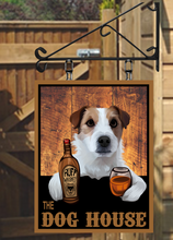 Load image into Gallery viewer, The Dog House Various Breeds Personalised Swinging Custom made Hanging Pub and Bar Sign Various sizes
