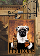 Load image into Gallery viewer, The Dog House Various Breeds Personalised Swinging Custom made Hanging Pub and Bar Sign Various sizes
