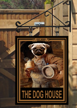 Load image into Gallery viewer, The Dog House Historic Style 1 personalised Swinging Custom made Hanging Pub and Bar Sign Various sizes