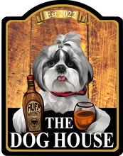 Load image into Gallery viewer, The Dog house Dome Top Swinging Custom made Hanging Pub and Bar Sign Various sizes