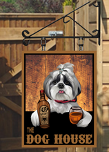 Load image into Gallery viewer, The Dog House Various Breeds Personalised Swinging Custom made Hanging Pub and Bar Sign Various sizes