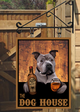 Load image into Gallery viewer, The Dog House Various Breeds Personalised Swinging Custom made Hanging Pub and Bar Sign Various sizes