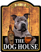 Load image into Gallery viewer, The Dog house Dome Top Swinging Custom made Hanging Pub and Bar Sign Various sizes