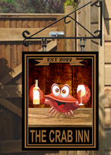 Load image into Gallery viewer, The Crab Inn Swinging Custom made Hanging Pub and Bar Sign Various sizes