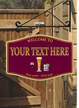 Load image into Gallery viewer, Barrel Hanging Bar Sign