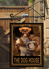 Load image into Gallery viewer, The Dog House Historic Style 1 personalised Swinging Custom made Hanging Pub and Bar Sign Various sizes