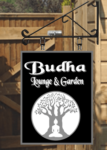 Budha Design Hanging Bar Sign