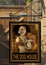 Load image into Gallery viewer, The Dog House Historic Style 1 personalised Swinging Custom made Hanging Pub and Bar Sign Various sizes