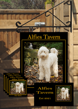 Load image into Gallery viewer, Fully Personalised Dog House Custom made Hanging Bar Sign 30cm x 20cm multi buy
