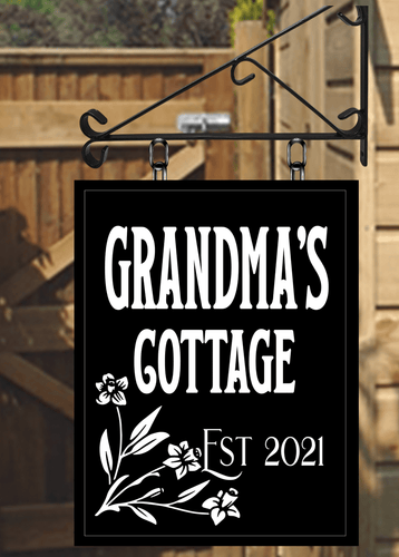 Grandma's Cottage Swinging Custom made Hanging Pub and Bar Sign Various sizes