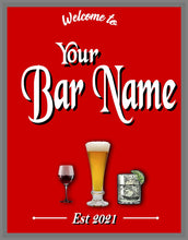 Load image into Gallery viewer, Personalised Custom made Hanging Bar Sign Various sizes