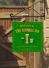 Load image into Gallery viewer, Square shaped Bar Personalised Swinging Custom made Hanging Pub and Bar Sign various sizes