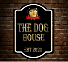 Load image into Gallery viewer, Traditional Shaped wall mounted Bar Personalised sign