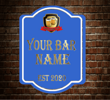 Load image into Gallery viewer, Traditional Shaped wall mounted Bar Personalised sign