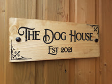Load image into Gallery viewer, Wooden engraved Personalised Bar Signs door plaque