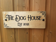 Load image into Gallery viewer, Wooden engraved Personalised Bar Signs door plaque