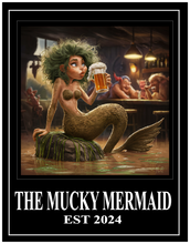 Load image into Gallery viewer, The Mucky Mermaid Swinging Custom made Hanging Pub and Bar Sign Various size
