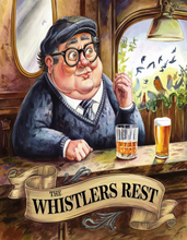 Load image into Gallery viewer, The Whistlers Rest Swinging Custom made Hanging Pub and Bar Sign Various size (Copy)
