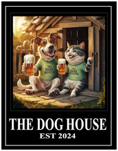 Load image into Gallery viewer, The Dog House Friends 2 Personalised Swinging Custom made Hanging Pub and Bar Sign Various sizes
