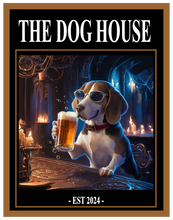 Load image into Gallery viewer, The Beagle Dog House Swinging Custom made Hanging Pub and Bar Sign Various sizes
