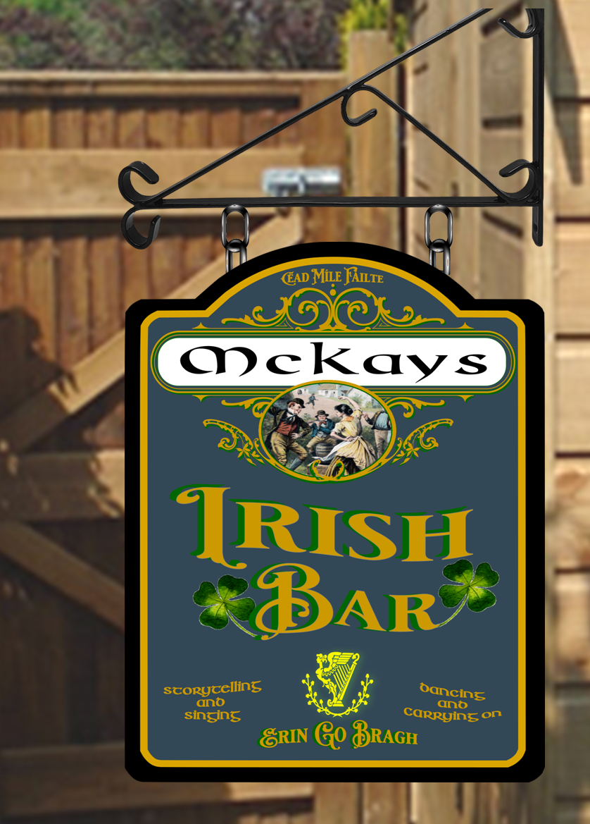 The Irish Jig Bar personalised Swinging Custom made Hanging Pub and Bar Sign Various sizes