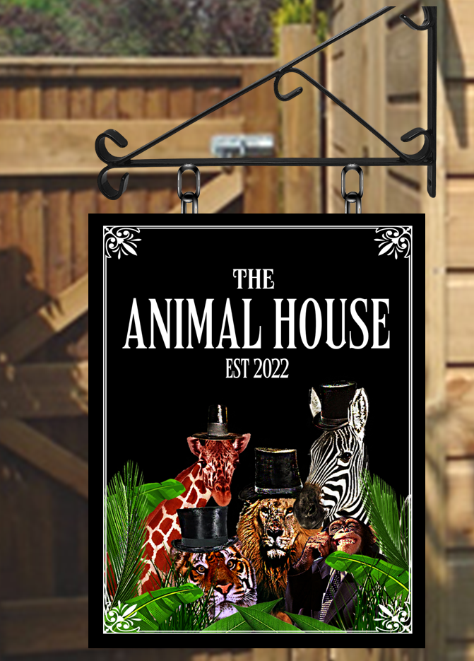 The Animal House Swinging Custom made Hanging Pub and Bar Sign Various sizes