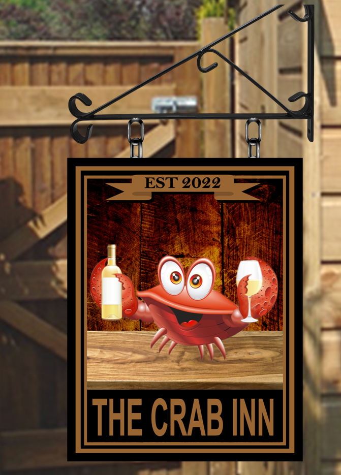 The Crab Inn Swinging Custom made Hanging Pub and Bar Sign Various sizes