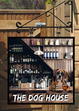 Load image into Gallery viewer, The Dog house own image square design Swinging Custom made Hanging Pub and Bar Sign Various sizes
