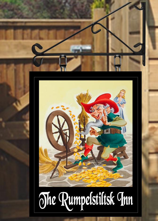 The Rumpelstiltsk Inn Swinging Custom made Hanging Pub – BarSigns UK