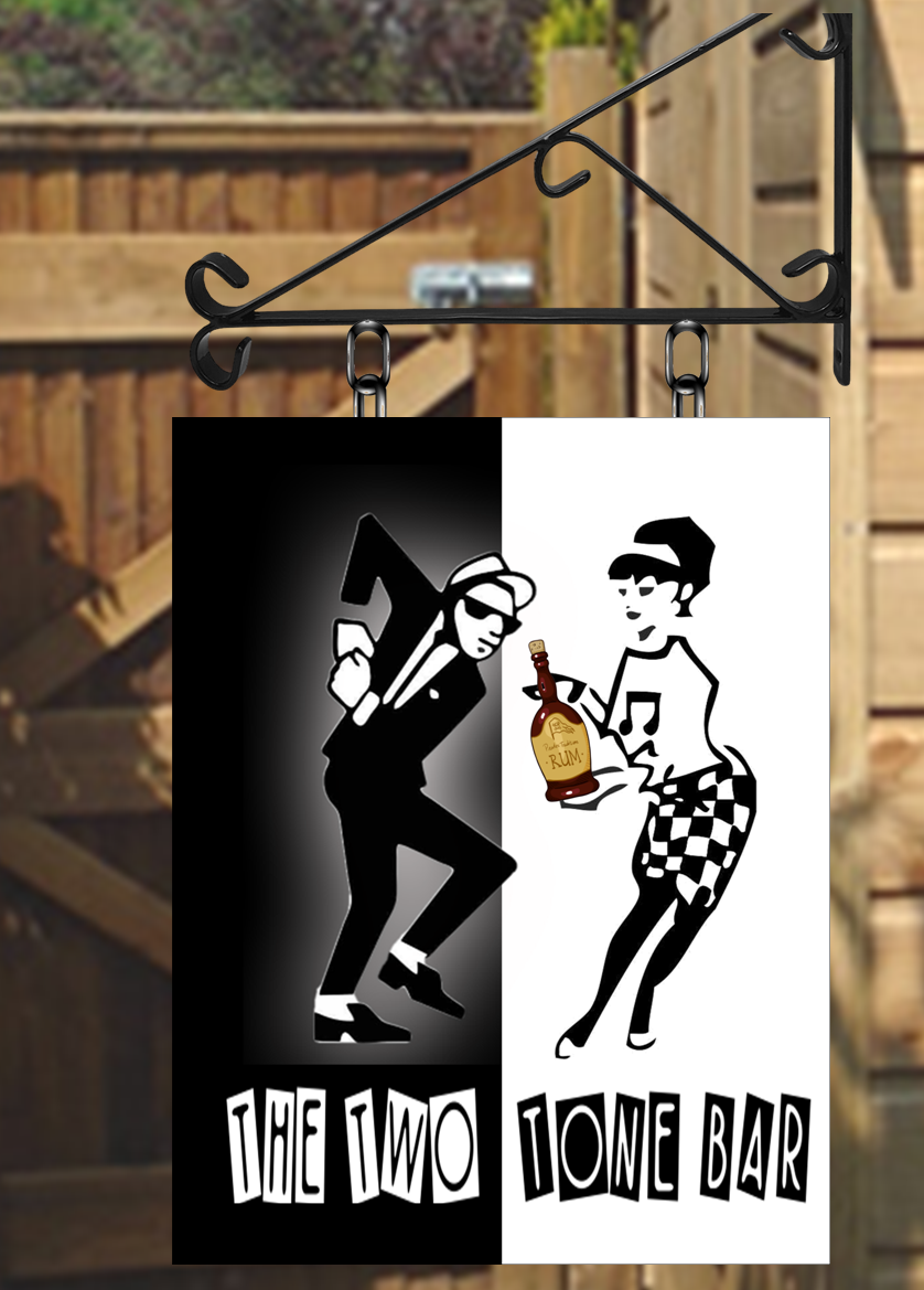 The Two Tone Hanging Bar Sign | BarSigns – BarSigns UK