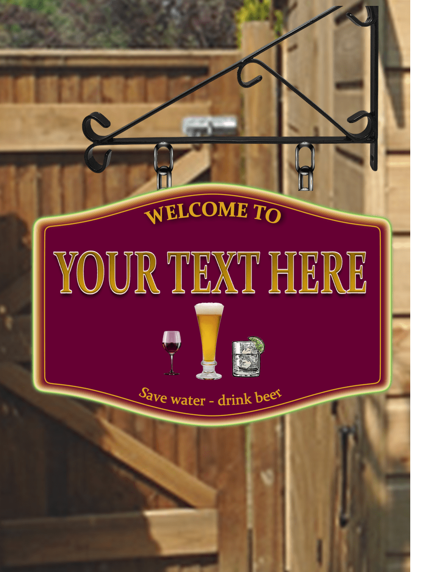 Barrel Sign Post Barrel Hanging Bar Sign | BarSigns – BarSigns UK