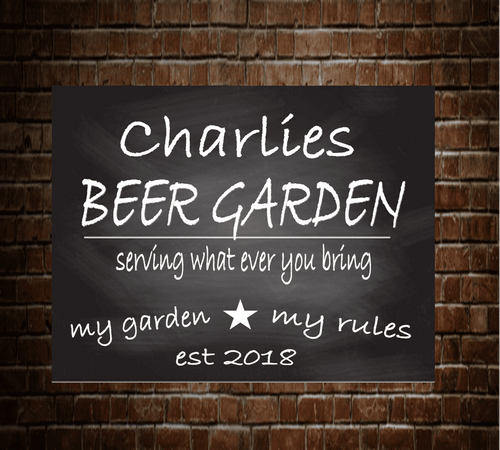 Chalk Board style metal sign