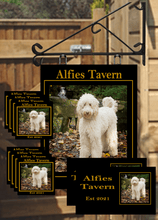 Load image into Gallery viewer, Fully Personalised Dog House Custom made Hanging Bar Sign 30cm x 20cm multi buy
