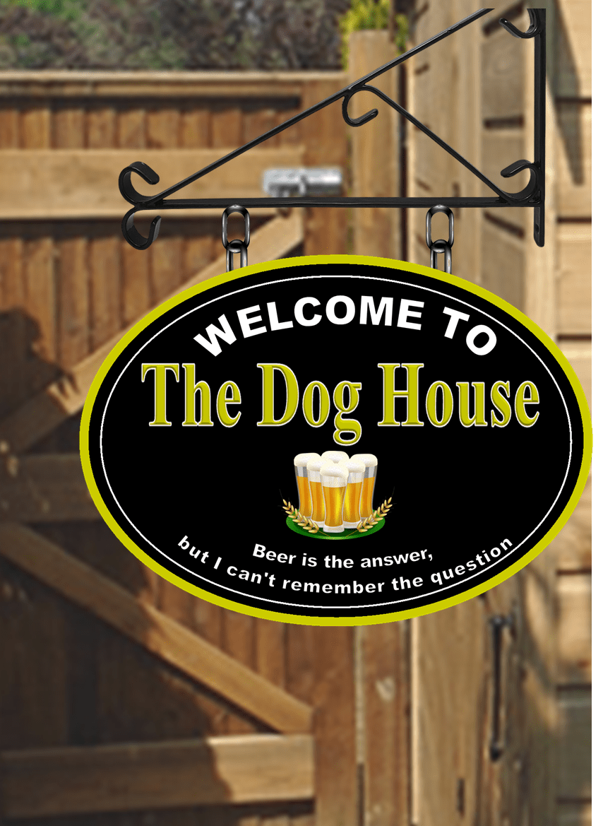 Oval shaped personalised Swinging Custom made Hanging Pub and Bar Sign Various sizes