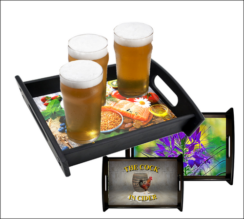 Personalised Premium Bar Drinks Tray - matched with any sign or your own photo